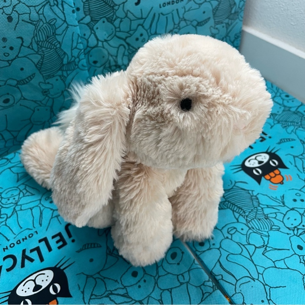 Jellycat I am Smudge Rabbit Bunny 15” Plush Stuffed Animal Light Beige - Picture 4 of 14